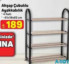 AHŞAP ÇUBUKLU AYAKKABILIK fiyat ve kampanya bilgisi